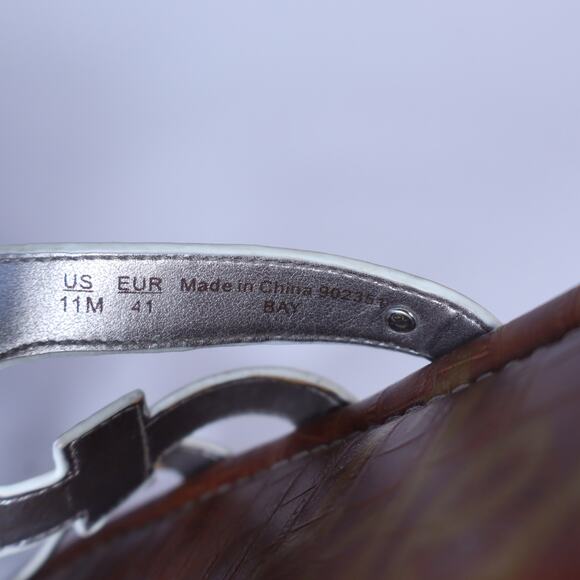 SAM EDELMAN Bay Slide Sandal Bright White Leather Slip On Women's 11M - Picture 7 of 9